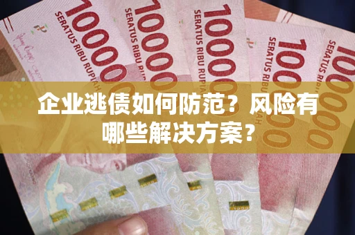 济南企业逃债如何防范？风险有哪些解决方案？