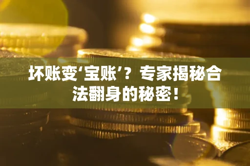 济南坏账变‘宝账’？专家揭秘合法翻身的秘密！